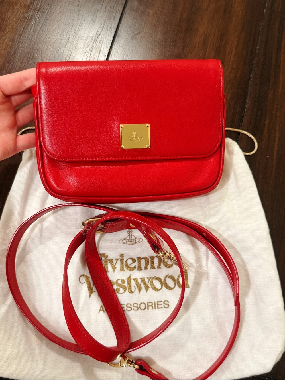 Vivienne Westwood lamb skin crossbody bag